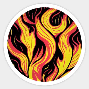 Abstract Fire Circle || Vector Art Flames Sticker